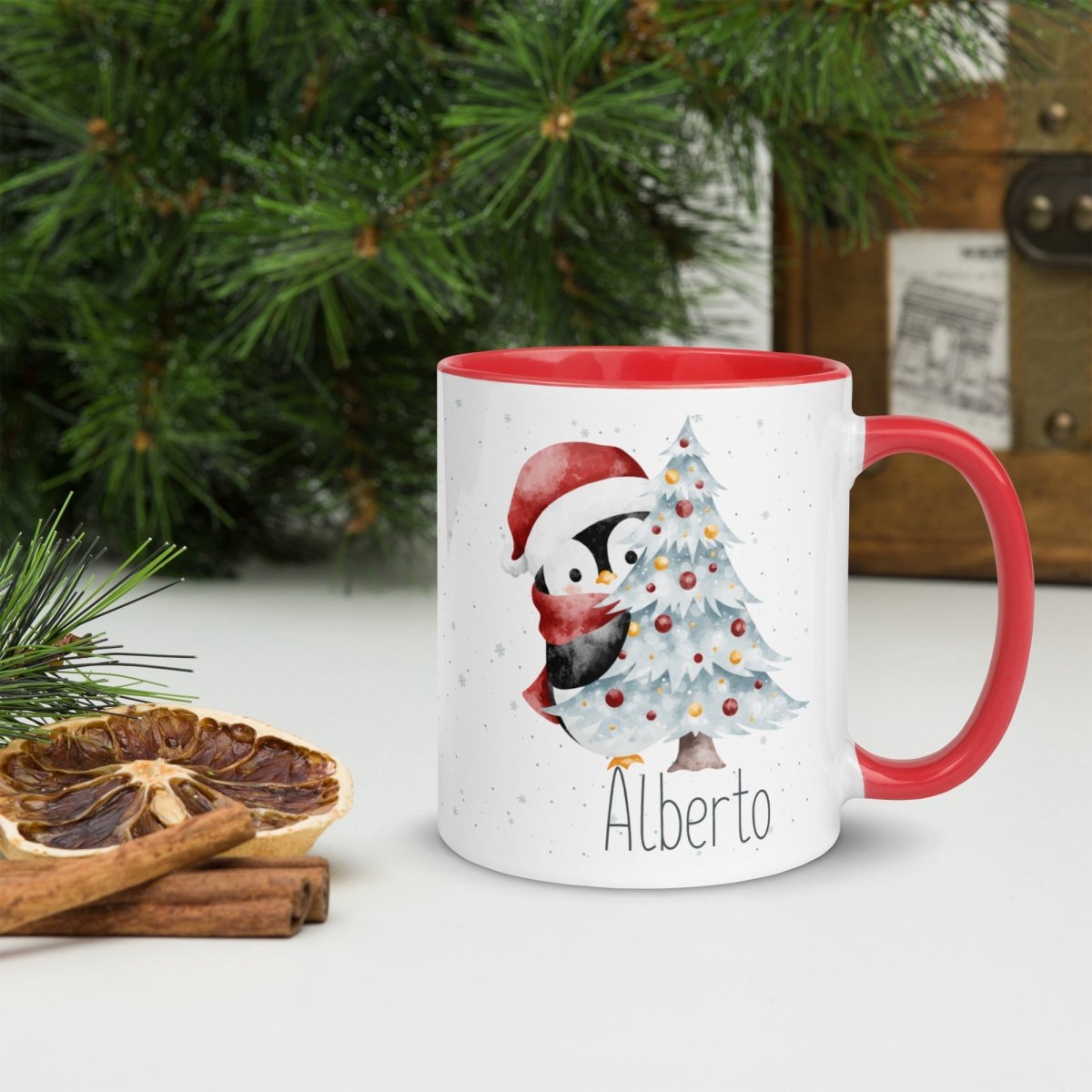 Taza Navidad Personalizada Arbol Pingu Nanetes - Nanetes